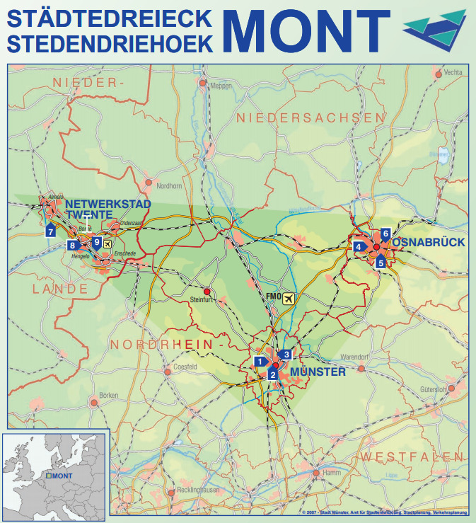 Städtedreieck MONT - Münster - Osnabrück - Netwerkstad Twente