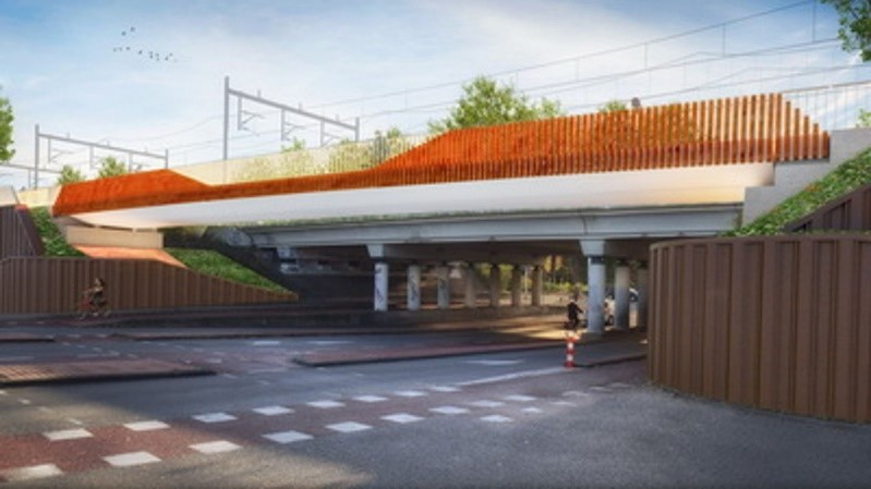Impressie Van De Nieuwe Fietsbrug Over De Tubantiasingel © Gemeente Enschede Movares