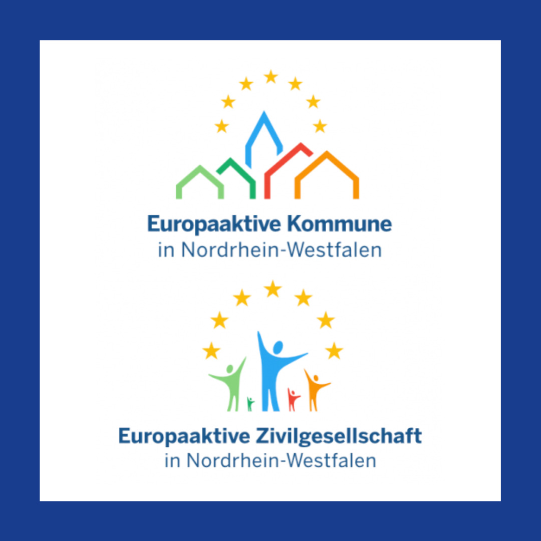 Jetzt Bewerben als „Europaaktive Kommune“ oder „Europaaktive Zivilgesellschaft“ © MBEI NRW Logos „Europaaktive Kommune“ und „Europaaktive Zivilgesellschaft“ © MBEI NRW