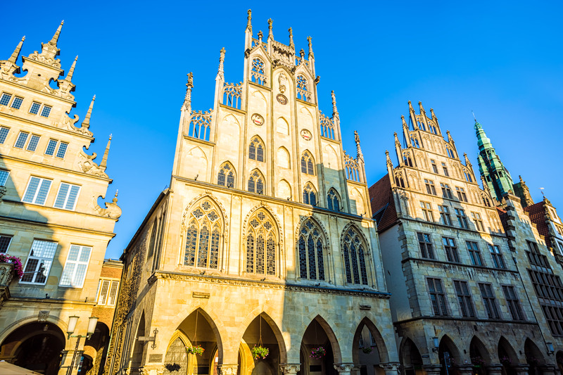 Muenster Westfalen Principal Market with Peace Hall